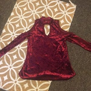 Velvet red shirt